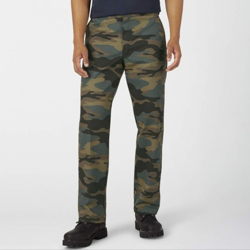Dickies Camo Work Pants - Green & Black
